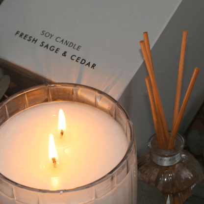 Candle - Peppermint Grove - Peppermint Grove Fresh Sage & Cedar Candle 370g - The Gift Company