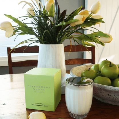 Candle - Peppermint Grove - Peppermint Grove Lemongrass & Lime Candle 370g - The Gift Company