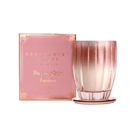 Candle - Peppermint Grove - Peppermint Grove Passion Berry Pavlova Soy Candle 370g - The Gift Company