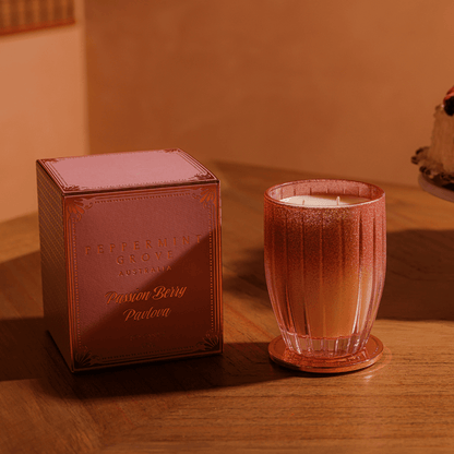 Candle - Peppermint Grove - Peppermint Grove Passion Berry Pavlova Soy Candle 370g - The Gift Company