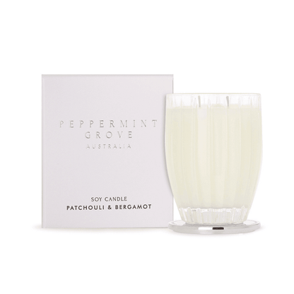 Candle - Peppermint Grove - Peppermint Grove Patchouli & Bergamot Candle 370g - The Gift Company