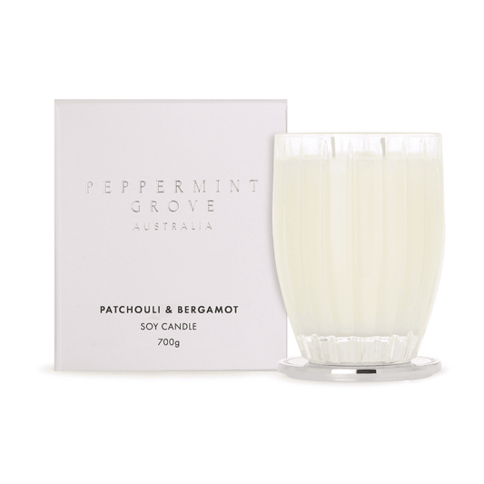 Candle - Peppermint Grove - Peppermint Grove Patchouli & Bergamot Candle 700g - The Gift Company