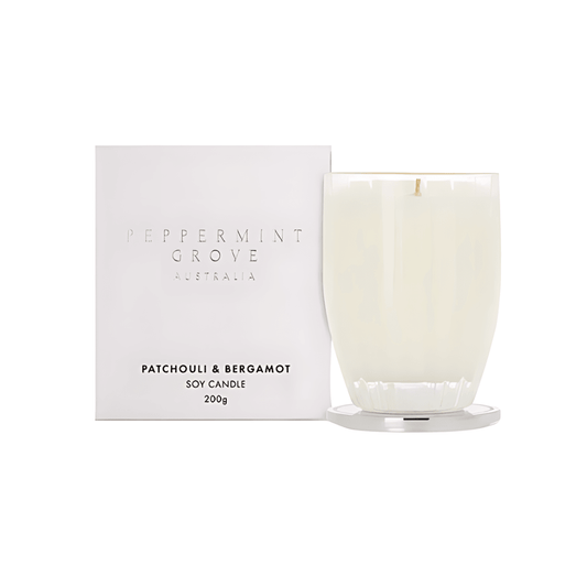 Candle - Peppermint Grove - Peppermint Grove Patchouli & Bergamot Soy Candle 200g - The Gift Company