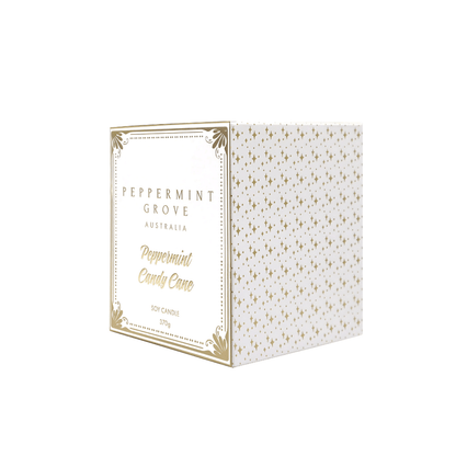 Candle - Peppermint Grove - Peppermint Grove Peppermint Candy Cane Soy Candle 370g - The Gift Company