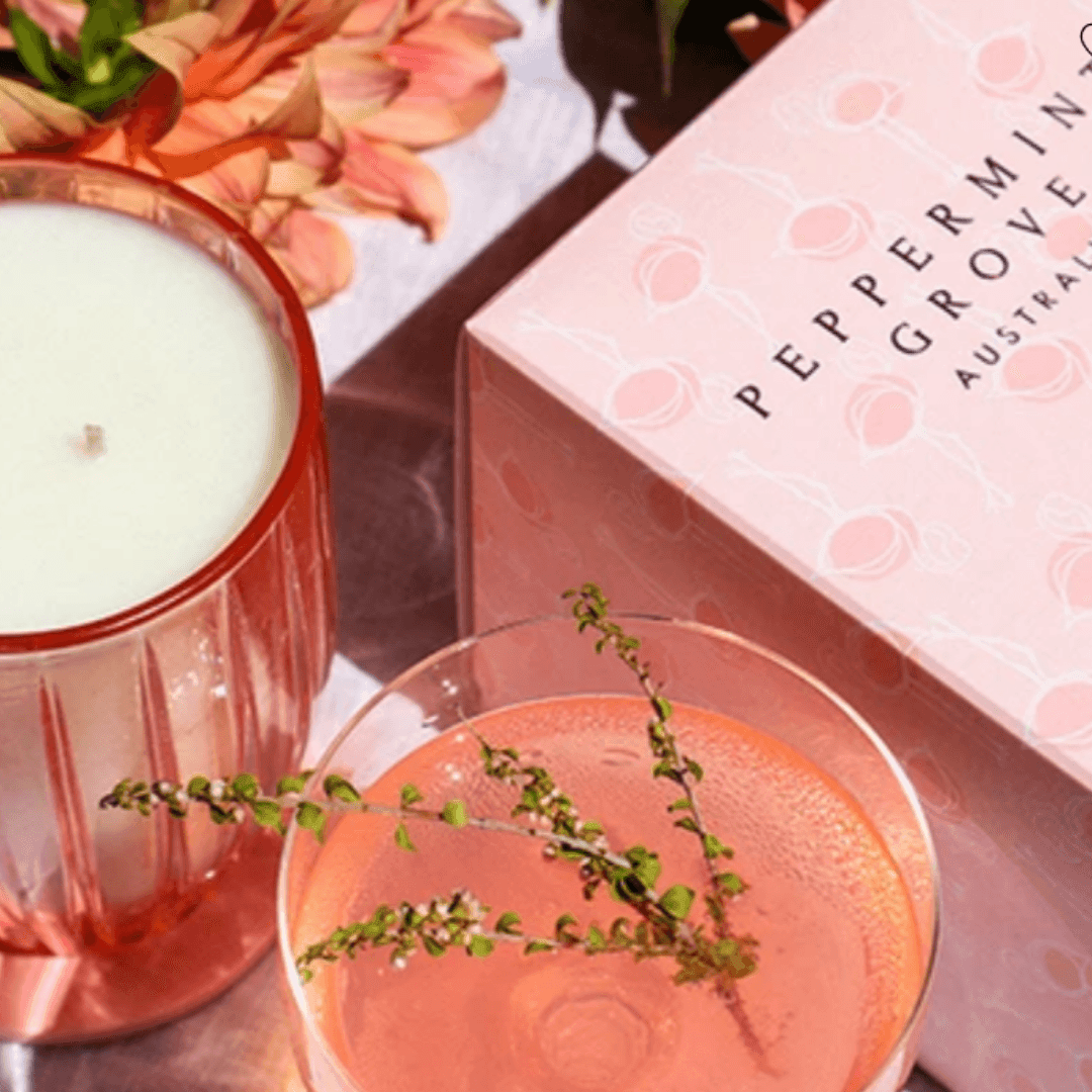 Candle - Peppermint Grove - Peppermint Grove Pink Blush Candle 370g - The Gift Company