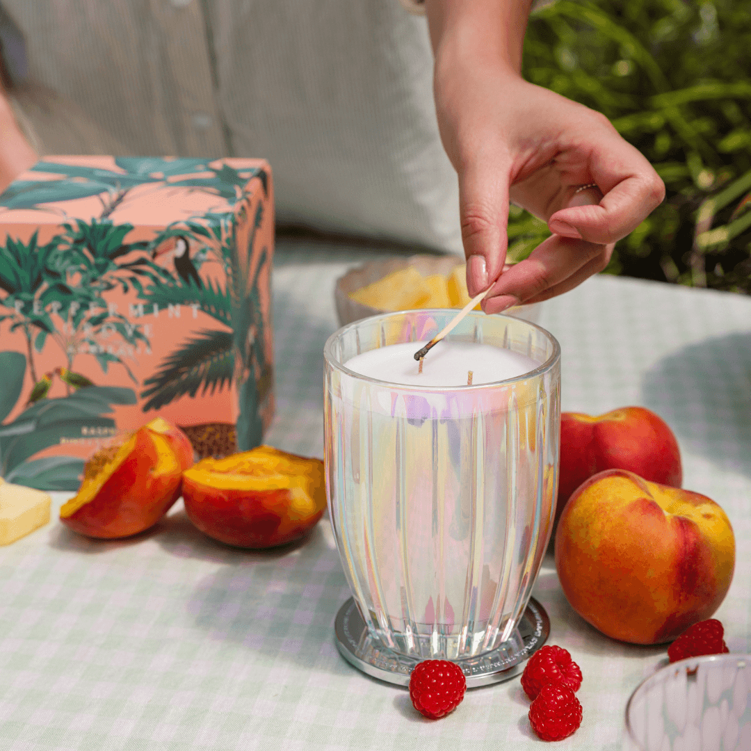 Candle - Peppermint Grove - Peppermint Grove Raspberry, Pineapple & Peach Candle 370g - The Gift Company