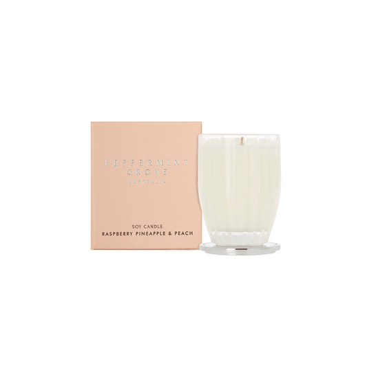 Candle - Peppermint Grove - Peppermint Grove Raspberry, Pineapple & Peach Soy Candle 200g - The Gift Company