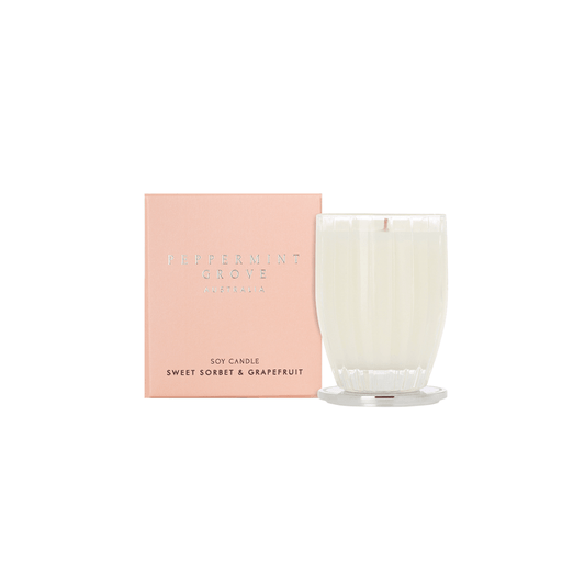 Candle - Peppermint Grove - Peppermint Grove Sweet Sorbet & Grapefruit Soy Candle 200g - The Gift Company
