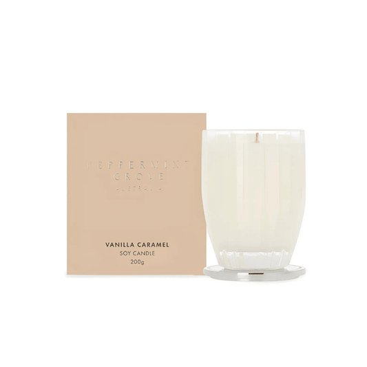 Candle - Peppermint Grove - Peppermint Grove Vanilla Caramel Soy Candle 200g - The Gift Company