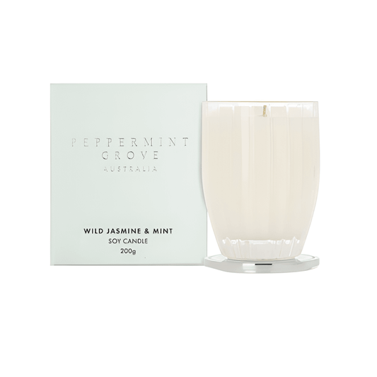 Candle - Peppermint Grove - Peppermint Grove Wild Jasmine & Mint Soy Candle 200g - The Gift Company