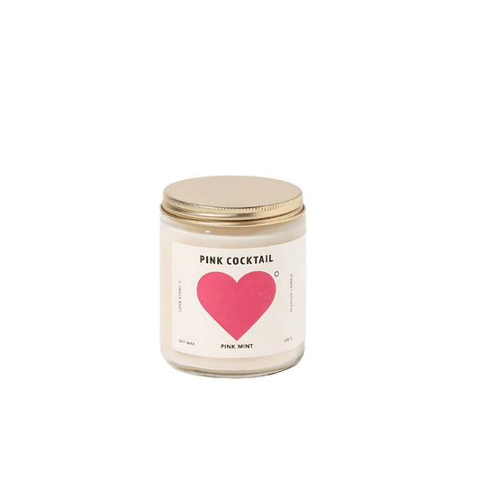 Candle - Pinkmint Candle - Pinkmint Candle Pink Cocktail Soy Candle 220g - The Gift Company