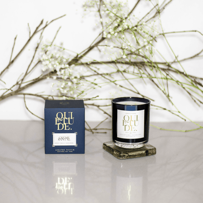 Candle - Quietude - Créme Santal - Orris Root, Vanilla & Sandalwood Candle 300g - The Gift Company
