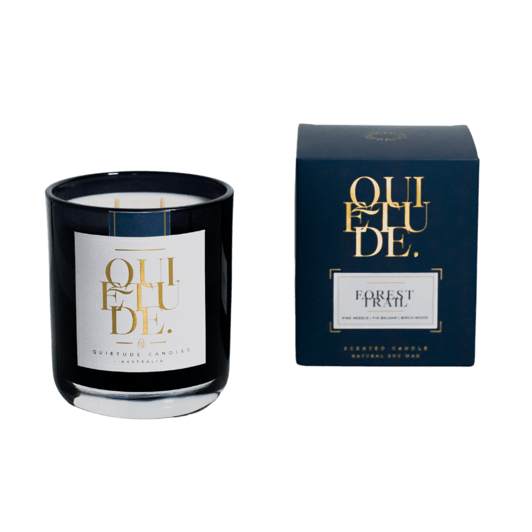 Candle - Quietude - Forest Trail - Pine Needle, Fir Balsam & Birch Wood - The Gift Company