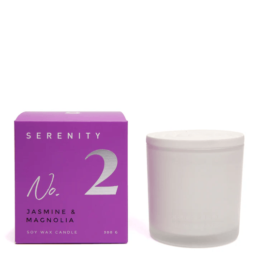 Candle - Serenity - Serenity Jasmine & Magnolia Candle 300g - The Gift Company