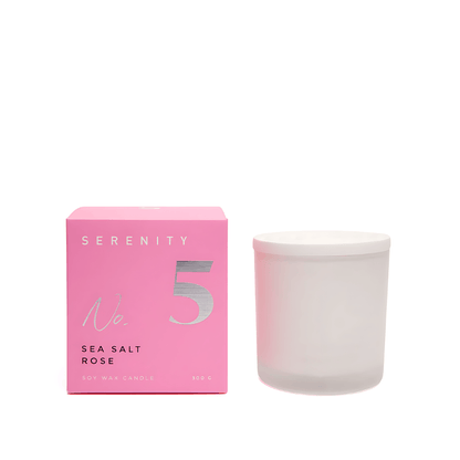 Candle - Serenity - Serenity Sea Salt & Rose Candle 300g - The Gift Company