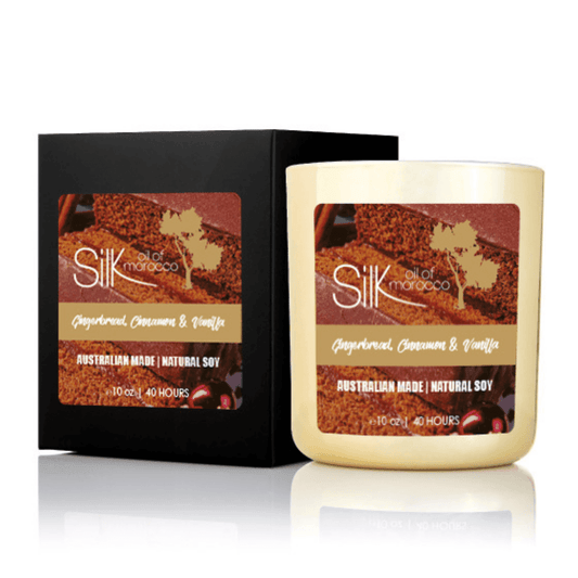 Candle - Silk Oil of Morocco - Gingerbread, Cinnamon & Vanilla - The Gift Company