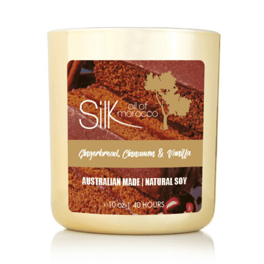 Candle - Silk Oil of Morocco - Gingerbread, Cinnamon & Vanilla - The Gift Company