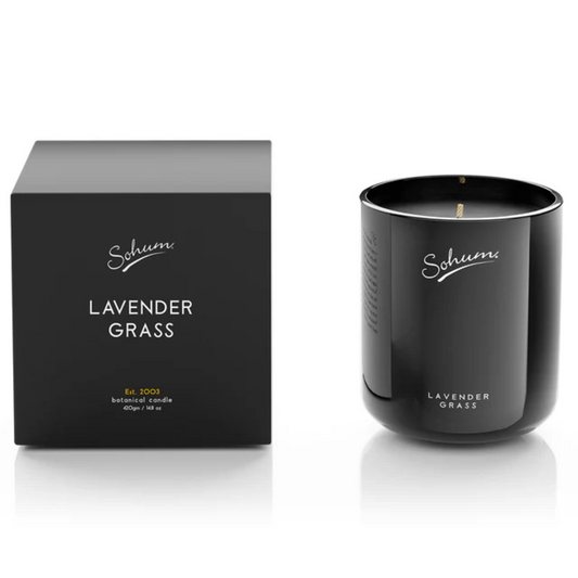 Candle - Sohum - Sohum Lavender Grass Signature Candle 420g - The Gift Company