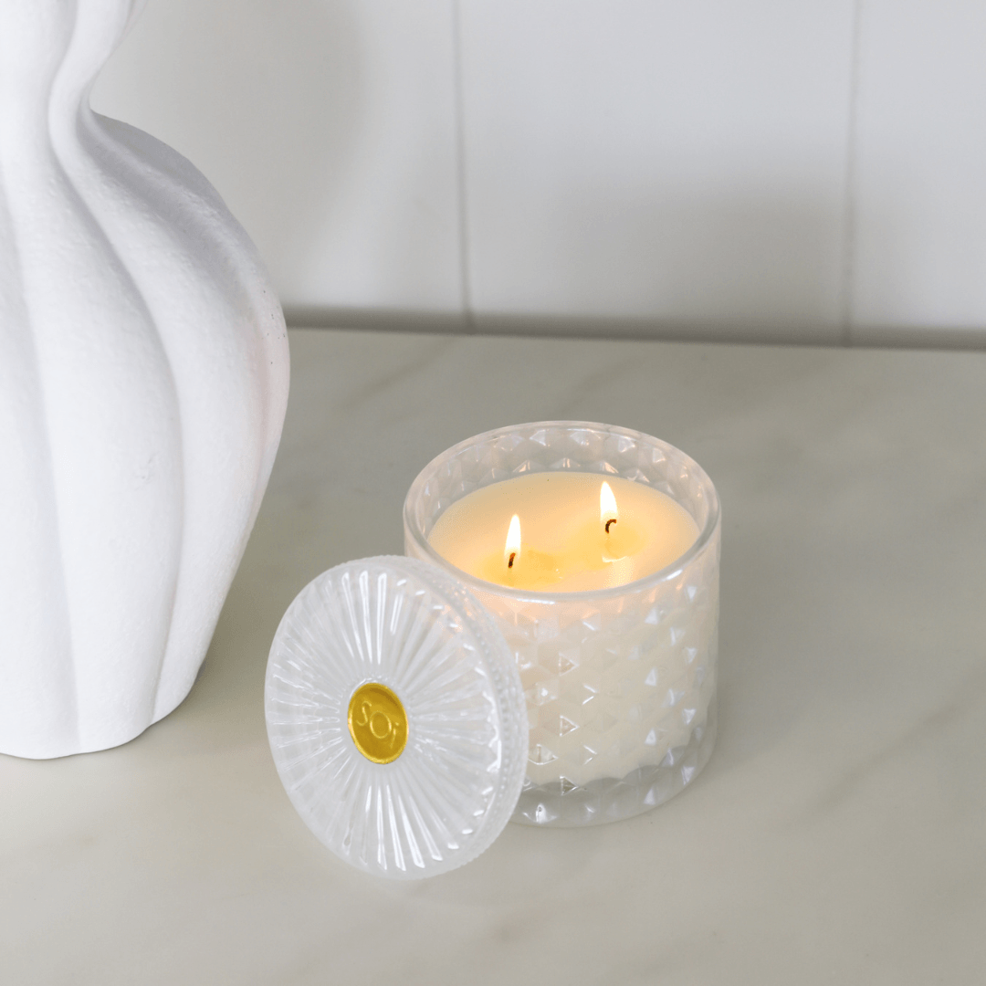 Candle - The SOi Co - The SOi Co Elderflower Verbena Shimmer Candle 425g - The Gift Company