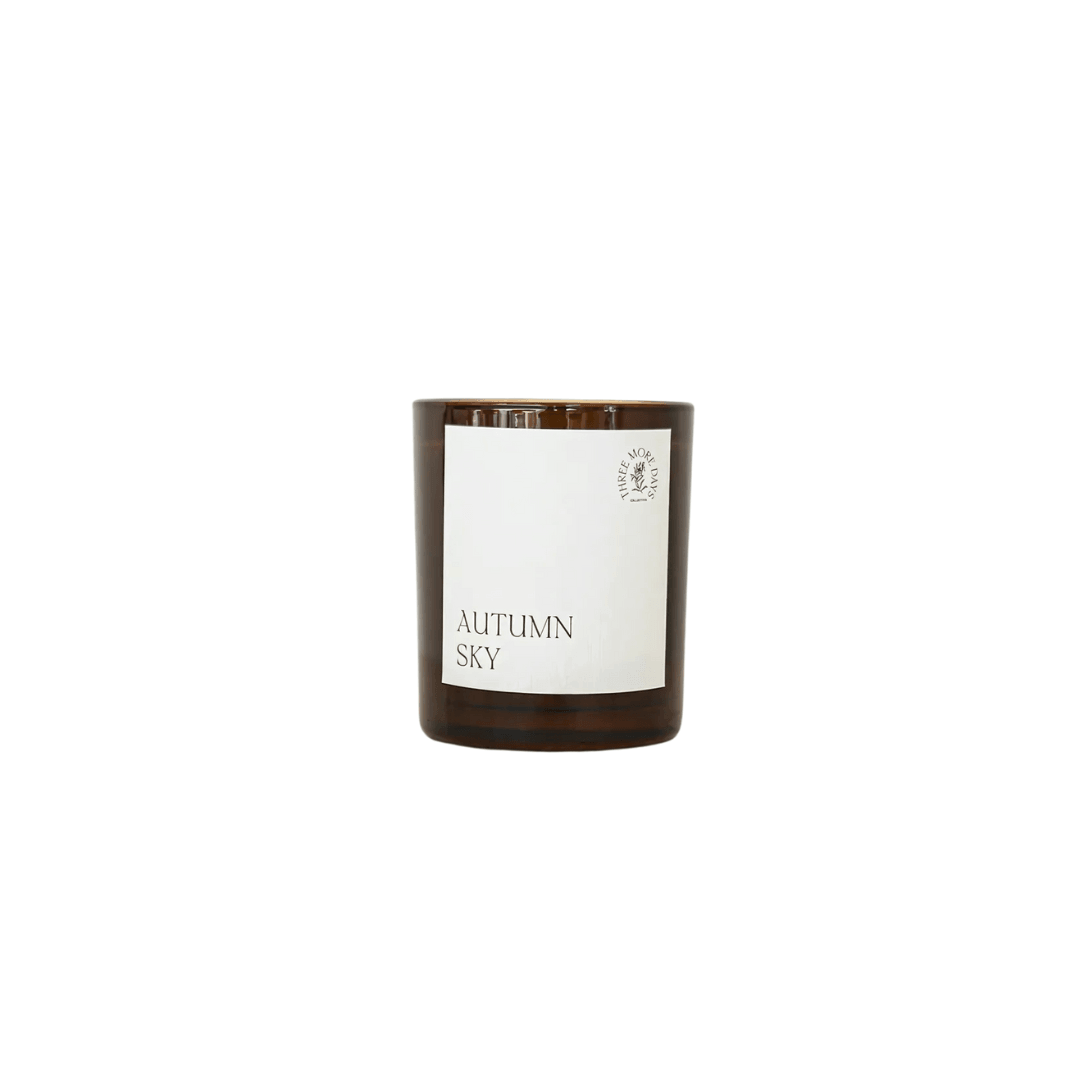 Candle - Three More Days - Three More Days AUTUMN SKY Amber Candle 200g - The Gift Company