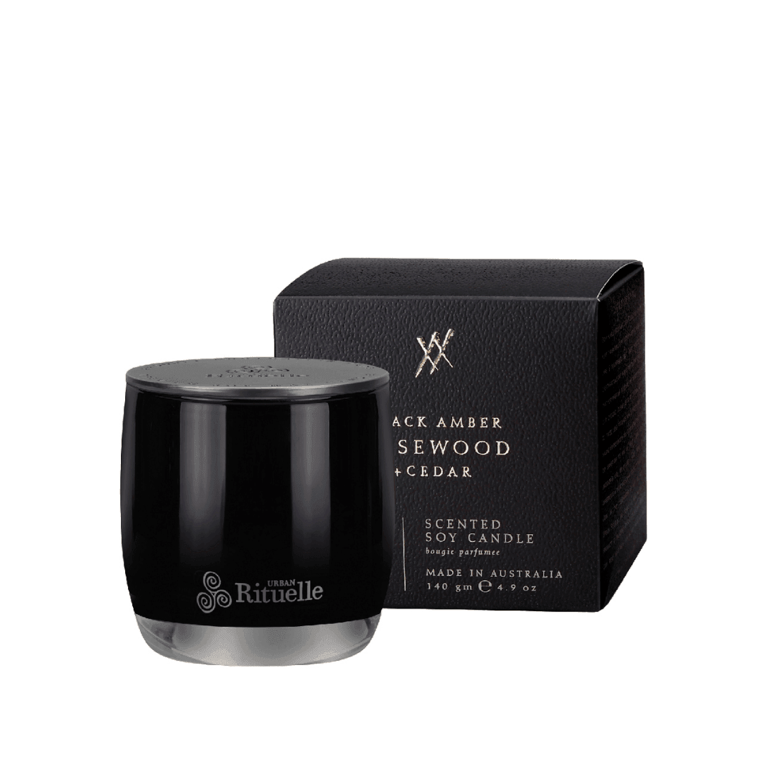 Urban Rituelle Black Amber, Rosewood & Cedar Candle 140g