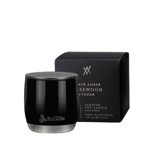 Urban Rituelle Black Amber, Rosewood & Cedar Candle 140g