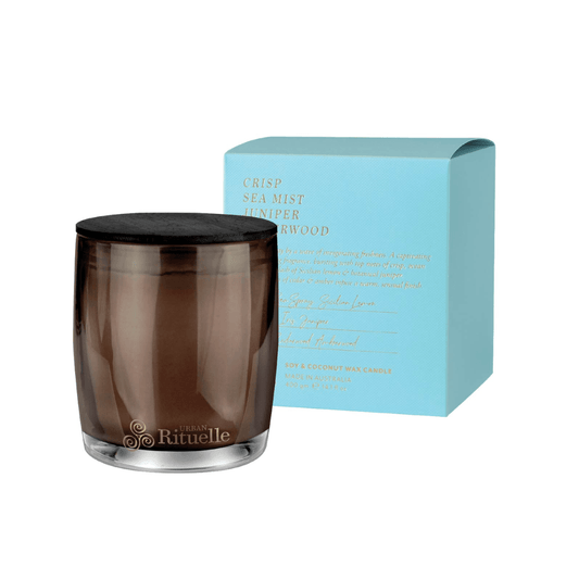 Candle - Urban Rituelle - Urban Rituelle Crisp Sea Mist, Juniper, Amberwood Candle 400g - The Gift Company