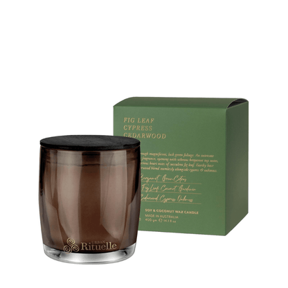 Candle - Urban Rituelle - Urban Rituelle Fig Leaf, Cypress, Cedarwood, Moss Candle 400g - The Gift Company