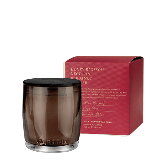 Candle - Urban Rituelle - Urban Rituelle Honey Blossom, Nectarine, Bergamot, Vetiver Candle 400g - The Gift Company