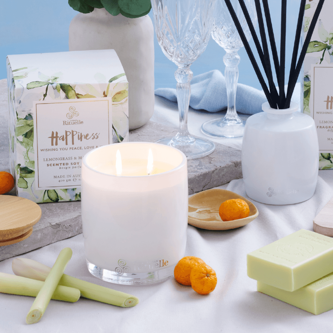 Candle - Urban Rituelle - Urban Rituelle Lemongrass & Mandarin Candle 400g - The Gift Company