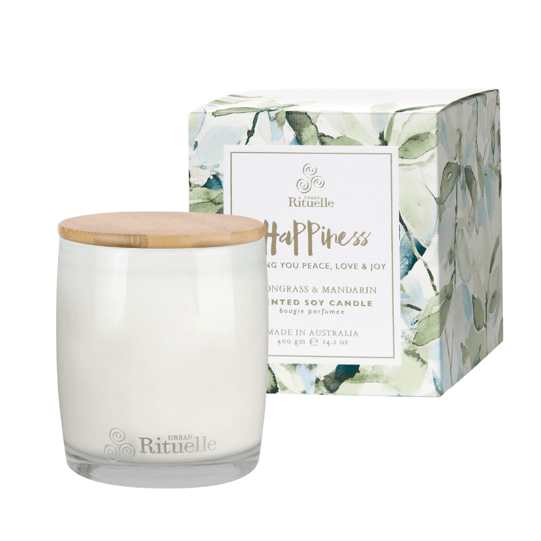 Candle - Urban Rituelle - Urban Rituelle Lemongrass & Mandarin Candle 400g - The Gift Company