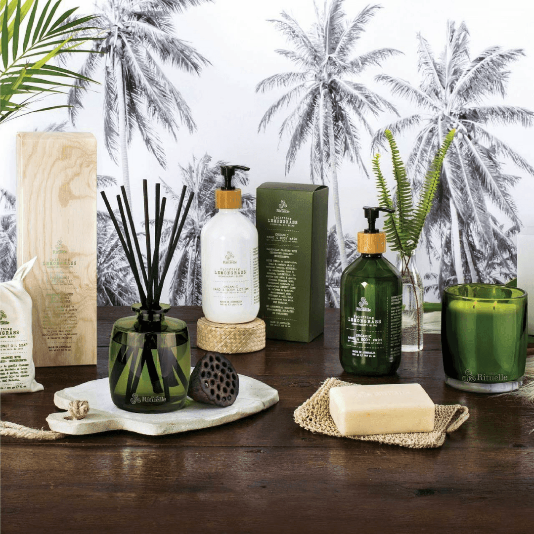 Candle - Urban Rituelle - Urban Rituelle Lemongrass, Lemon Myrtle, Grapefruit & Eucalyptus Candle 140g - The Gift Company