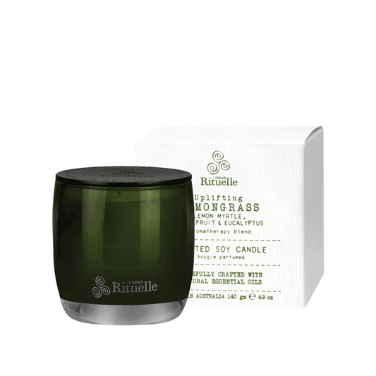 Candle - Urban Rituelle - Urban Rituelle Lemongrass, Lemon Myrtle, Grapefruit & Eucalyptus Candle 140g - The Gift Company