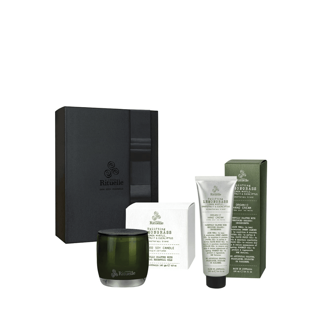 Candle - Urban Rituelle - Urban Rituelle Lemongrass, Lemon Myrtle, Grapefruit & Eucalyptus Gift Set - The Gift Company