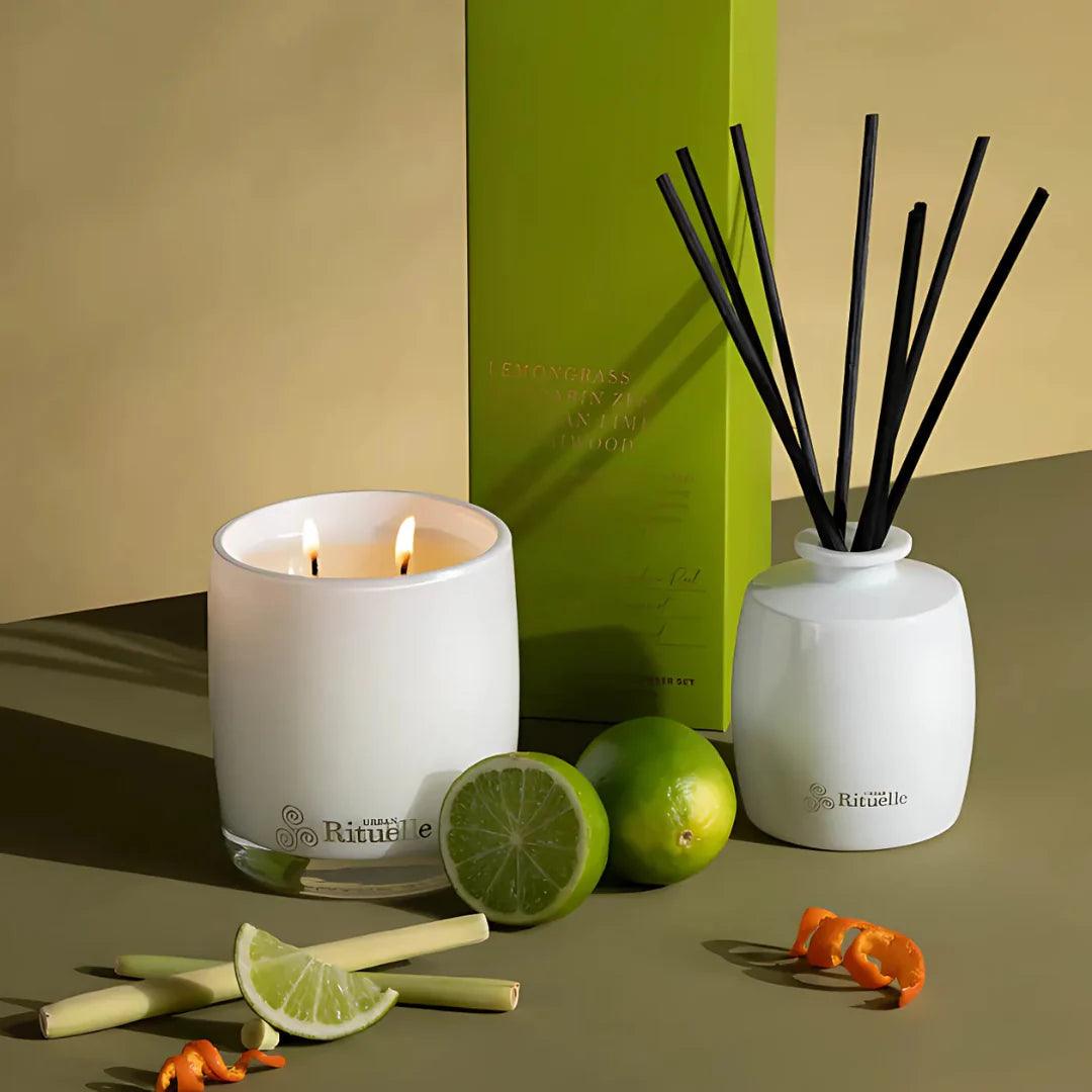 Candle - Urban Rituelle - Urban Rituelle Lemongrass, Mandarin Zest, Tahitian Lime, Sandalwood Bundle (worth $130) - The Gift Company