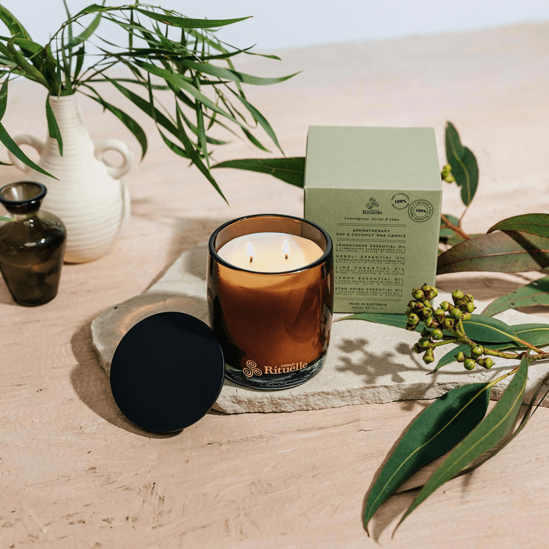 Candle - Urban Rituelle - Urban Rituelle Lemongrass, Neroli & Lime Candle 400g - The Gift Company