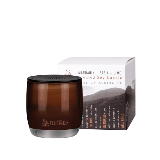 Candle - Urban Rituelle - Urban Rituelle Mandarin, Basil & Lime Candle 140g - The Gift Company