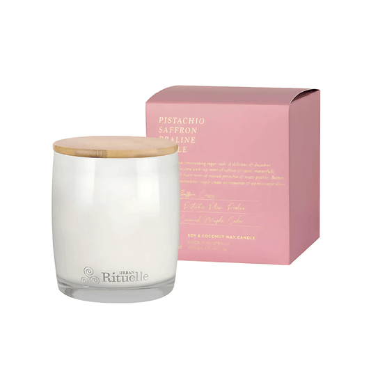 Candle - Urban Rituelle - Urban Rituelle Pistachio, Saffron, Praline, Maple Scented Soy Candle 400g - The Gift Company