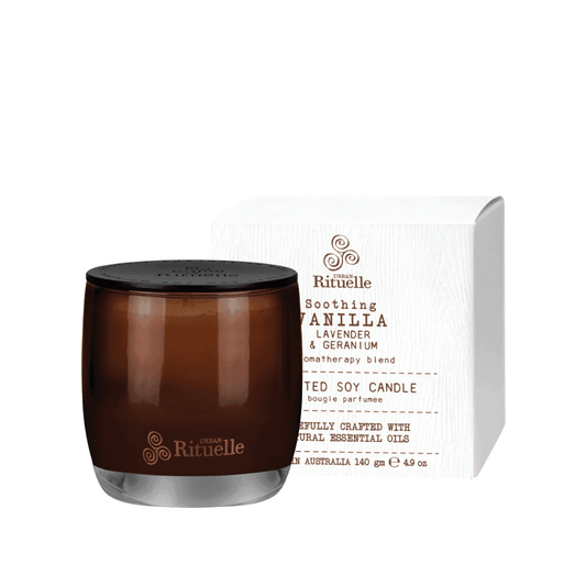 Candle - Urban Rituelle - Urban Rituelle Vanilla, Lavender & Geranium Candle 140g - The Gift Company
