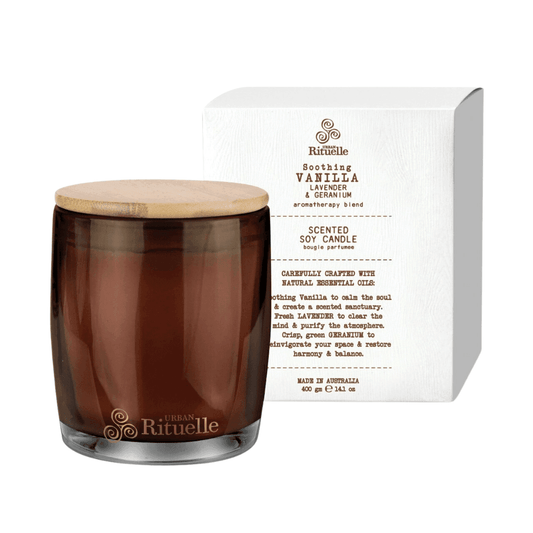Candle - Urban Rituelle - Urban Rituelle Vanilla, Lavender & Geranium Candle 400g - The Gift Company