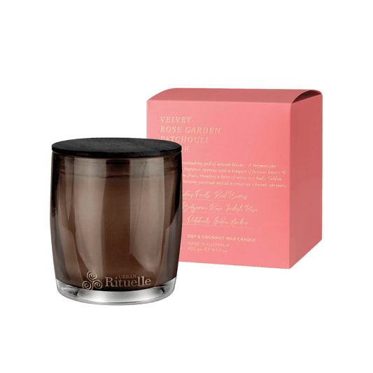 Candle - Urban Rituelle - Urban Rituelle Velvet Rose Garden, Patchouli, Amber Candle 400g - The Gift Company