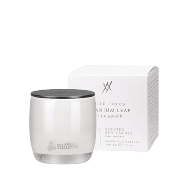 Urban Rituelle White Lotus, Geranium Leaf & Bergamot Candle 140g - The Gift Company