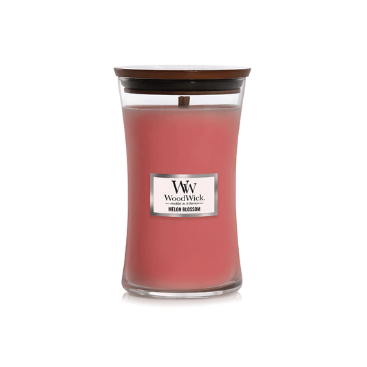 Candle - WoodWick - WoodWick Melon Blossom Large Candle 609g - The Gift Company