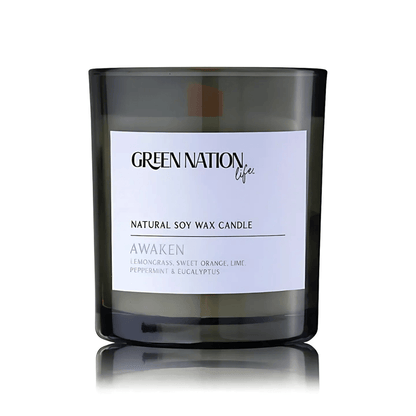 Candles - Green Nation Life - Green Nation Life Luxurious Scented Soy Wax Candle 300g - AWAKEN - The Gift Company
