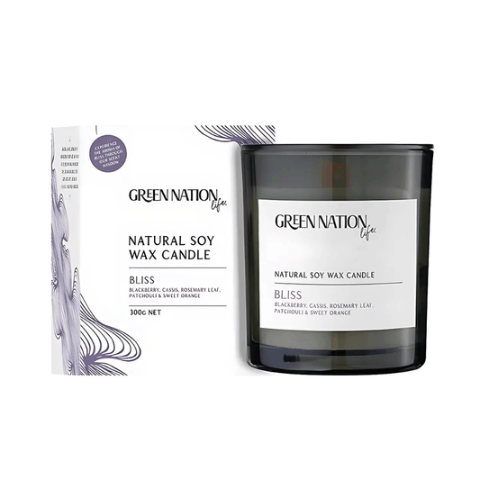 Candles - Green Nation Life - Green Nation Life Luxurious Scented Soy Wax Candle 300g - BLISS - The Gift Company
