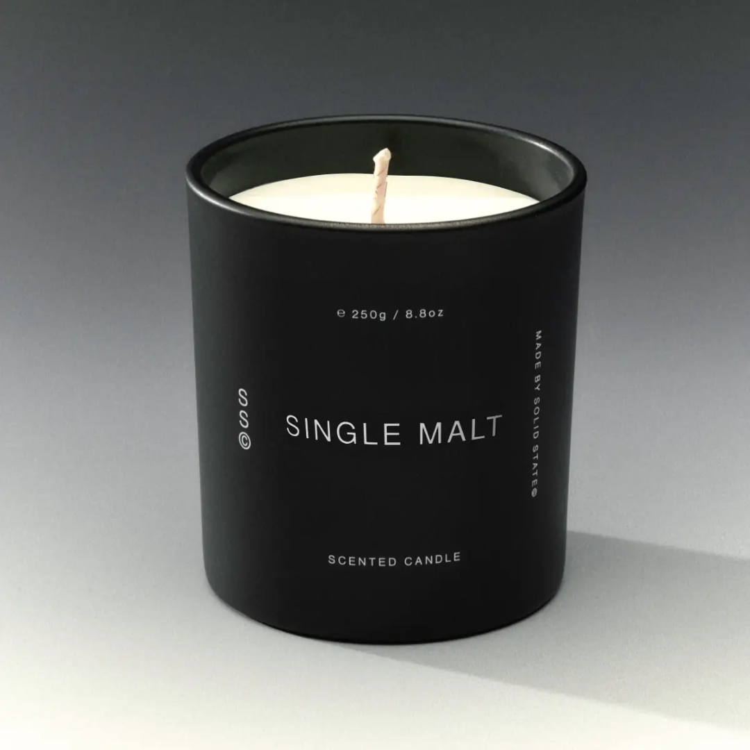 Candles - Solid State - Solid State Single Malt Candle Whisky Caramel 250g - The Gift Company
