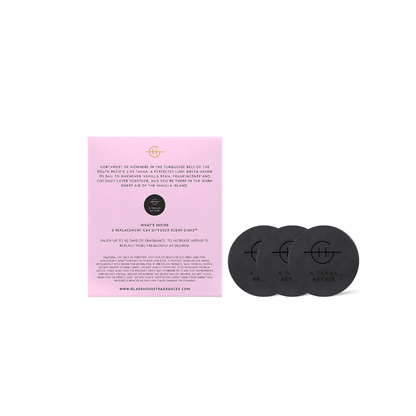 Car Diffuser - Glasshouse - Glasshouse Fragrances Car Diffuser Replacement Scent Disk - A Tahaa Affair - The Gift Company