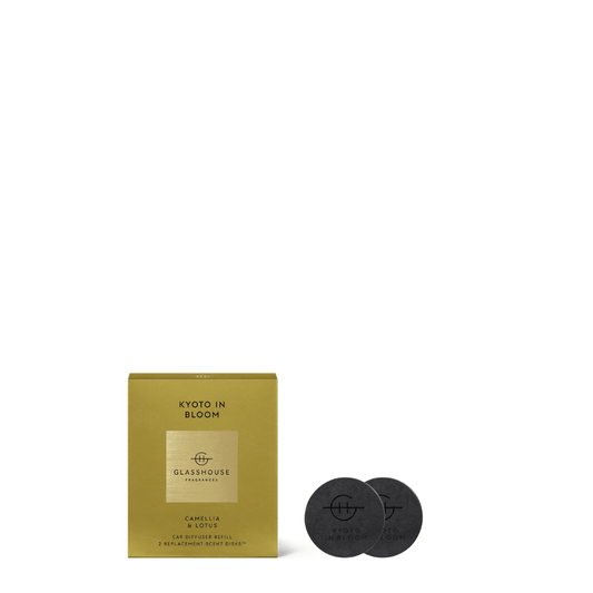 Car Diffuser - Glasshouse - Glasshouse Fragrances Car Diffuser Replacement Scent Disk - Kyoto in Bloom - The Gift Company
