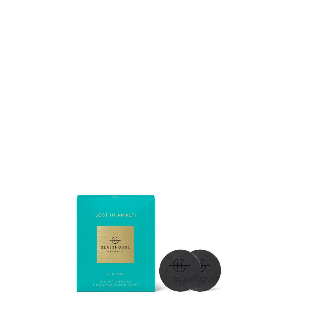 Car Diffuser - Glasshouse - Glasshouse Fragrances Car Diffuser Replacement Scent Disk - Lost in Amalfi - The Gift Company