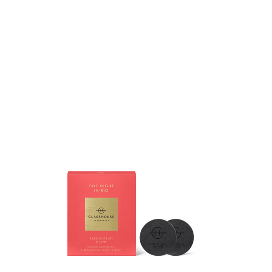 Car Diffuser - Glasshouse - Glasshouse Fragrances Car Diffuser Replacement Scent Disk - One Night in Rio - The Gift Company